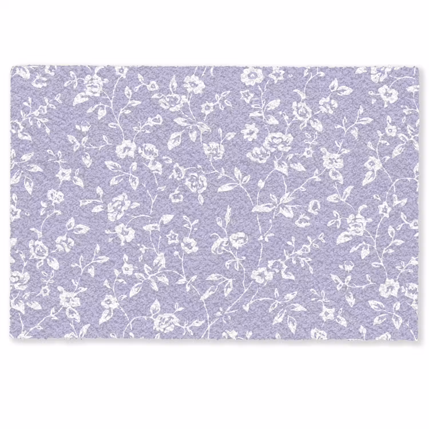 Bloemenpatroon - Paars - Wit - Bloemen Deurmat klein -zkaufland3d