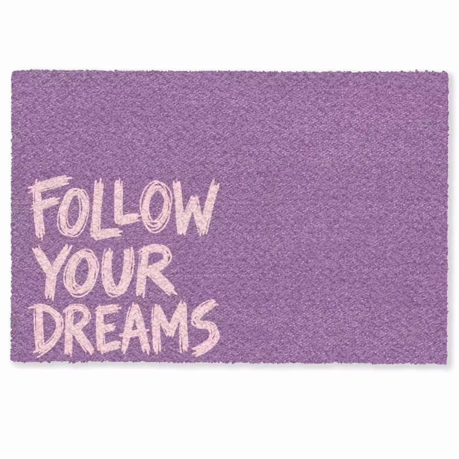 Follow your dreams - Paars - Penseeltextuur Deurmat klein -zkaufland3d