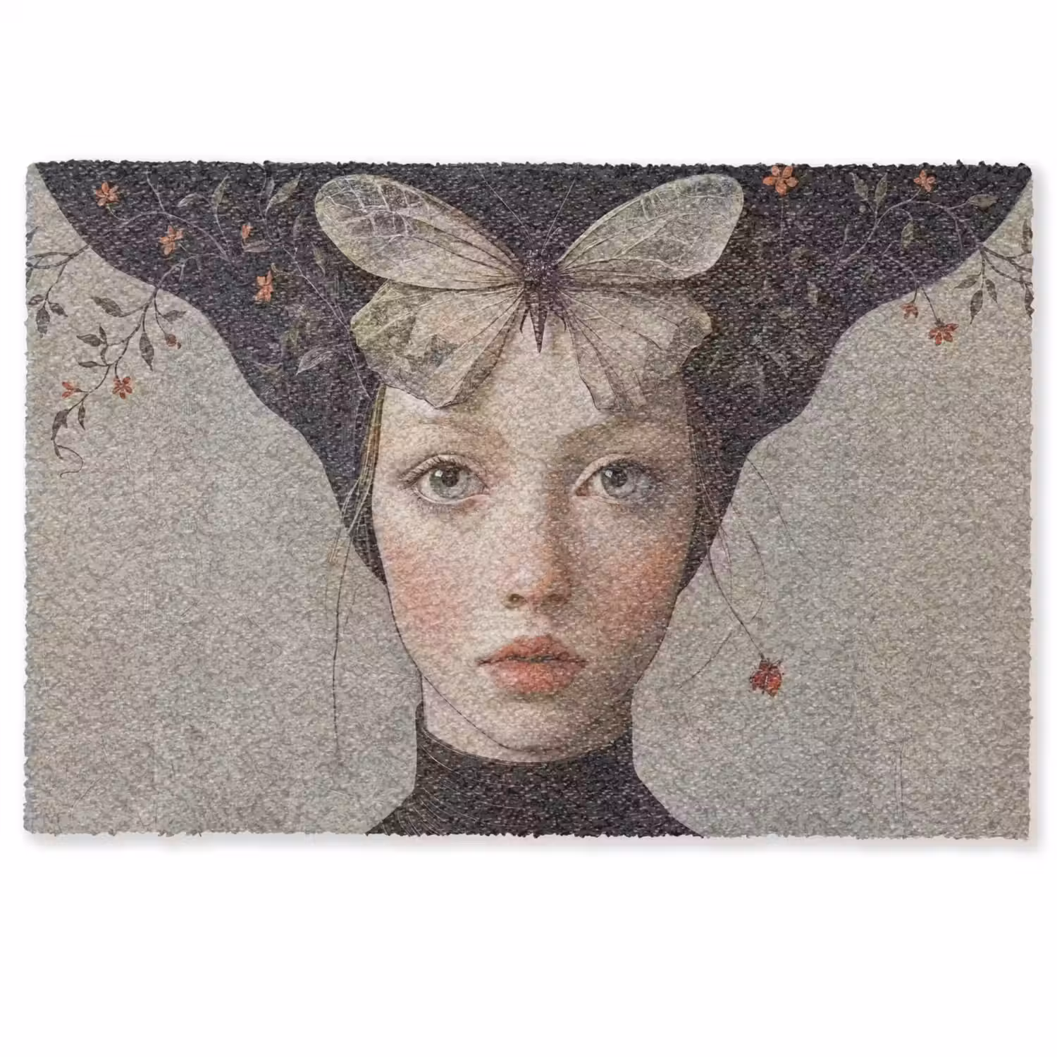 Woman - Butterfly - Art - Classic - Muted Deurmat klein -zkaufland3d