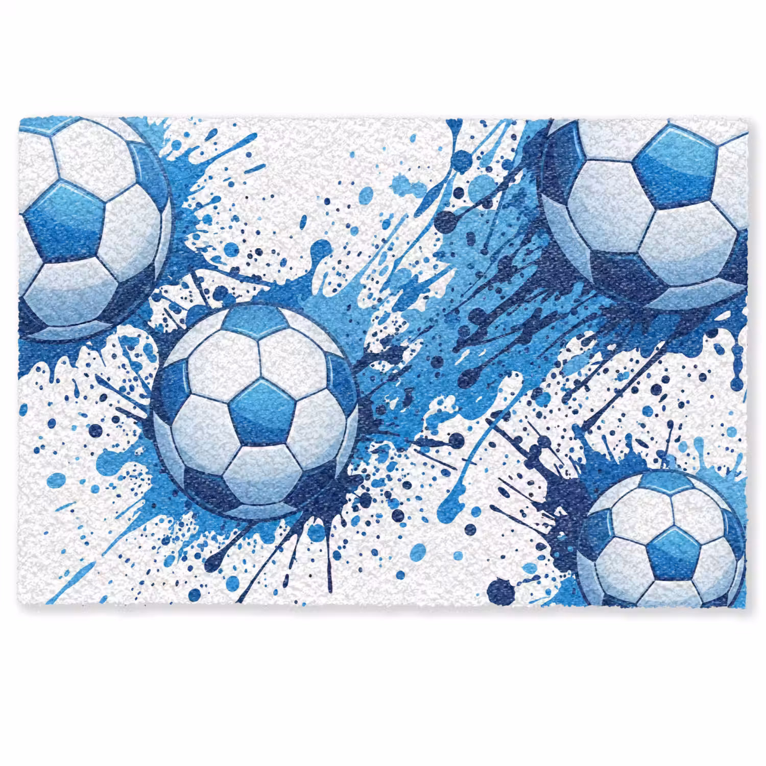 Voetballen - Verf - Sport - Blauw Deurmat klein -zkaufland3d