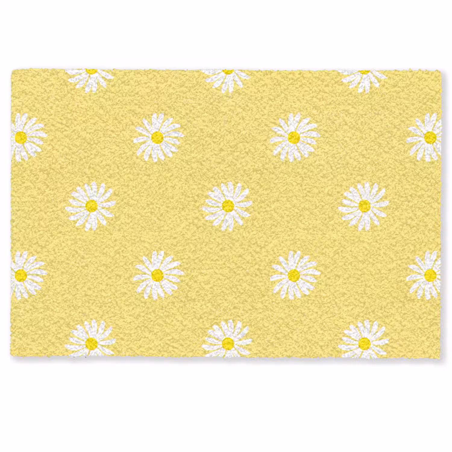 Madeliefjes - Pastel - Wit - Geel - Bloemen Deurmat klein -zkaufland3d