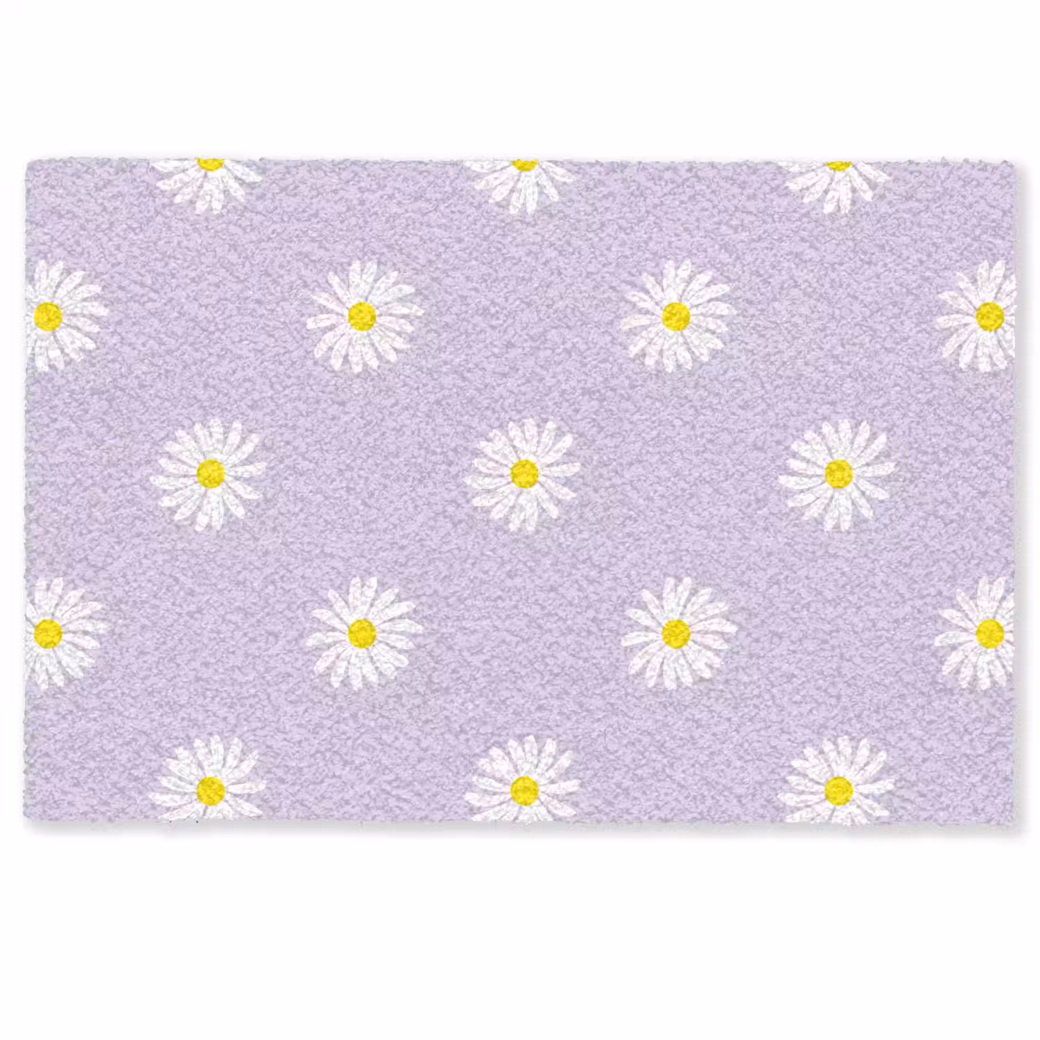 Madeliefjes - Pastel - Wit - Paars - Bloemen Deurmat klein -zkaufland3d