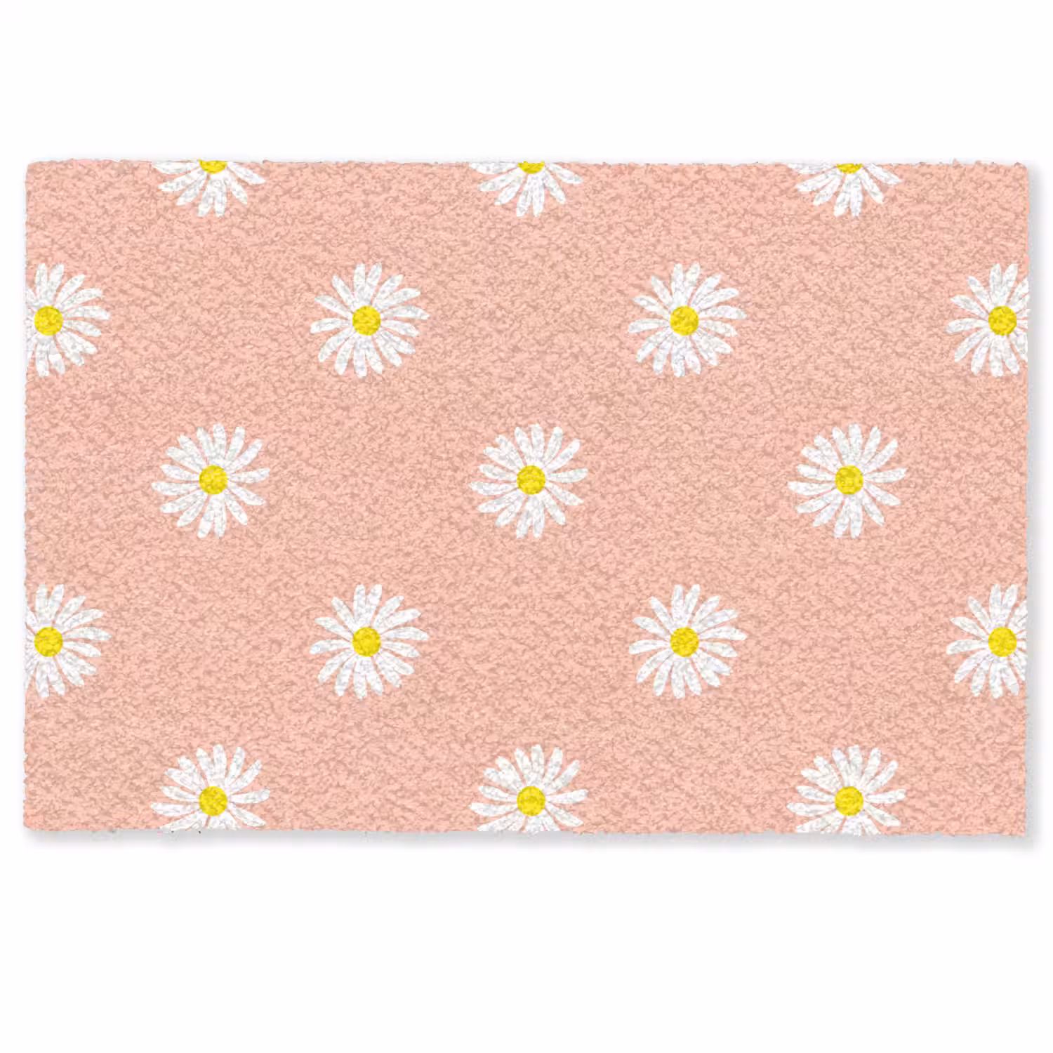 Madeliefjes - Pastel - Wit - Roze - Bloemen print Deurmat klein -zkaufland3d