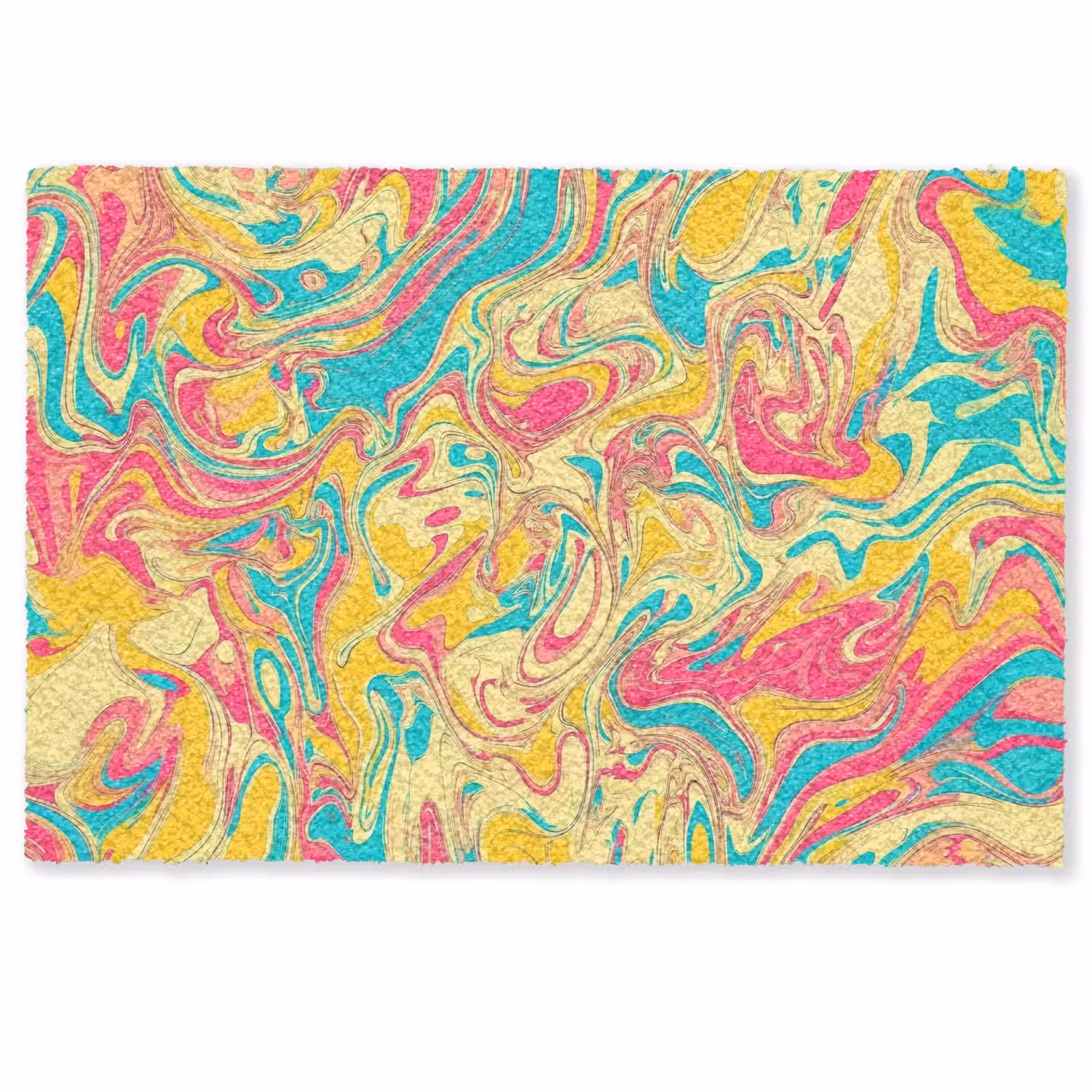 Geel - Roze - Blauw - Retro Deurmat klein -zkaufland3d
