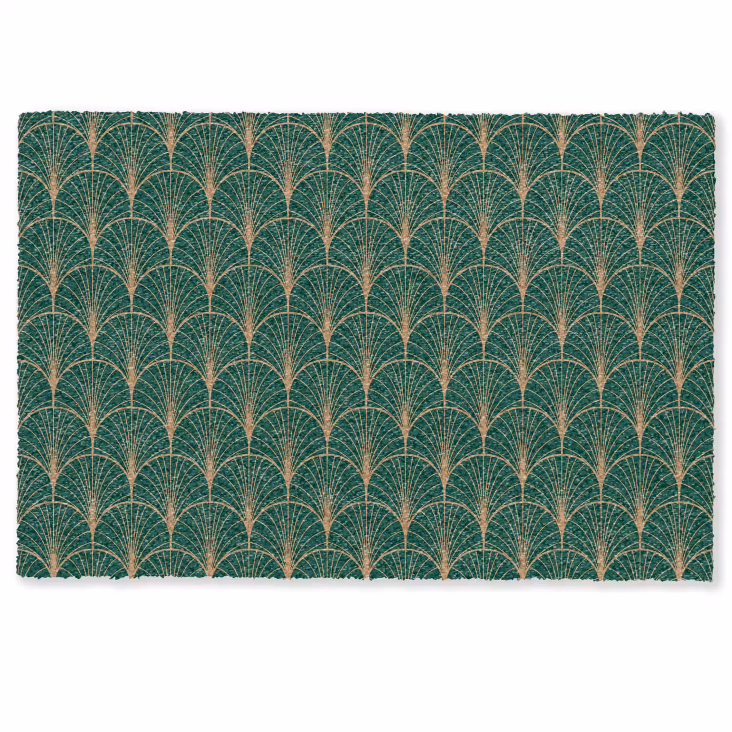 Patroon - Groen - Goud - Symmetrisch Deurmat klein 898 -zkaufland3d