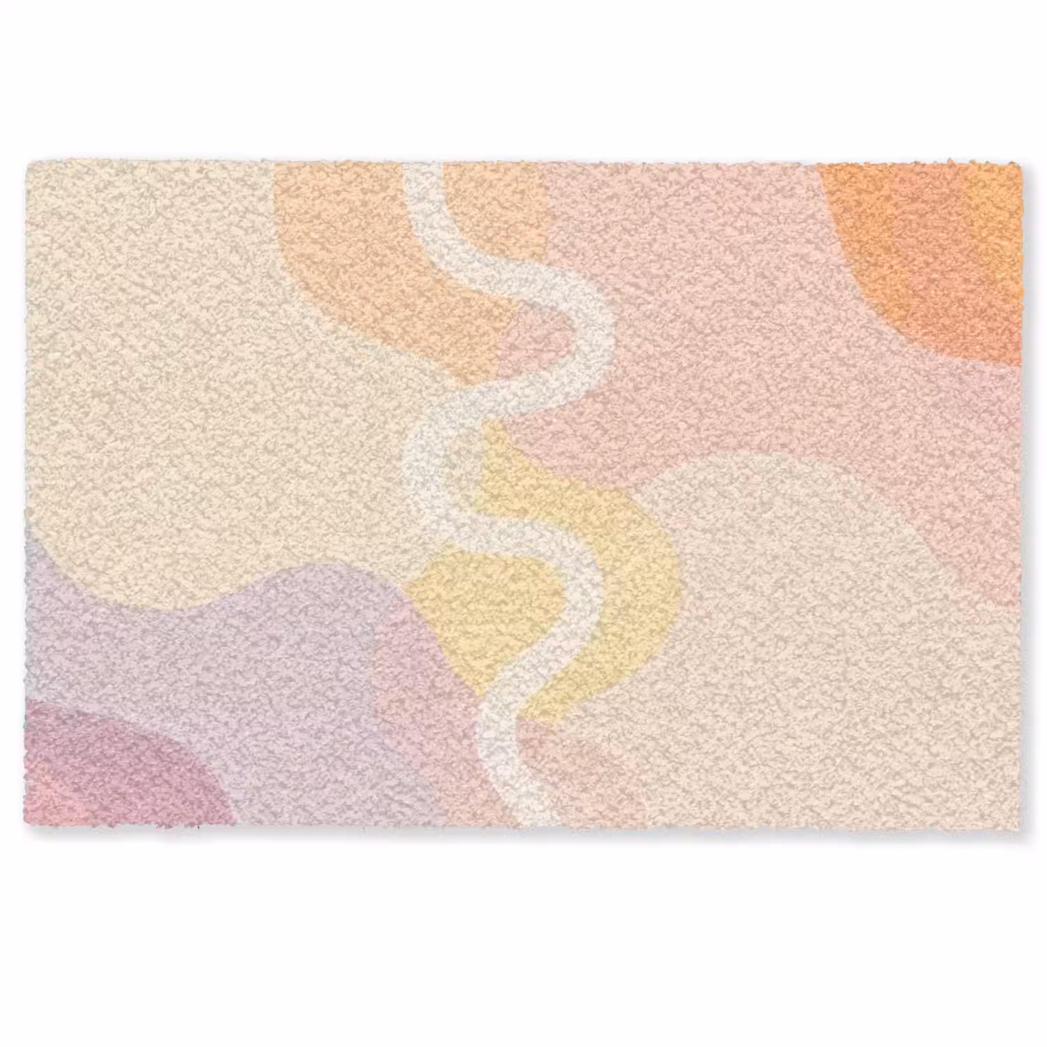 Golvende vormen - Abstract - pastel Deurmat klein -zkaufland3d