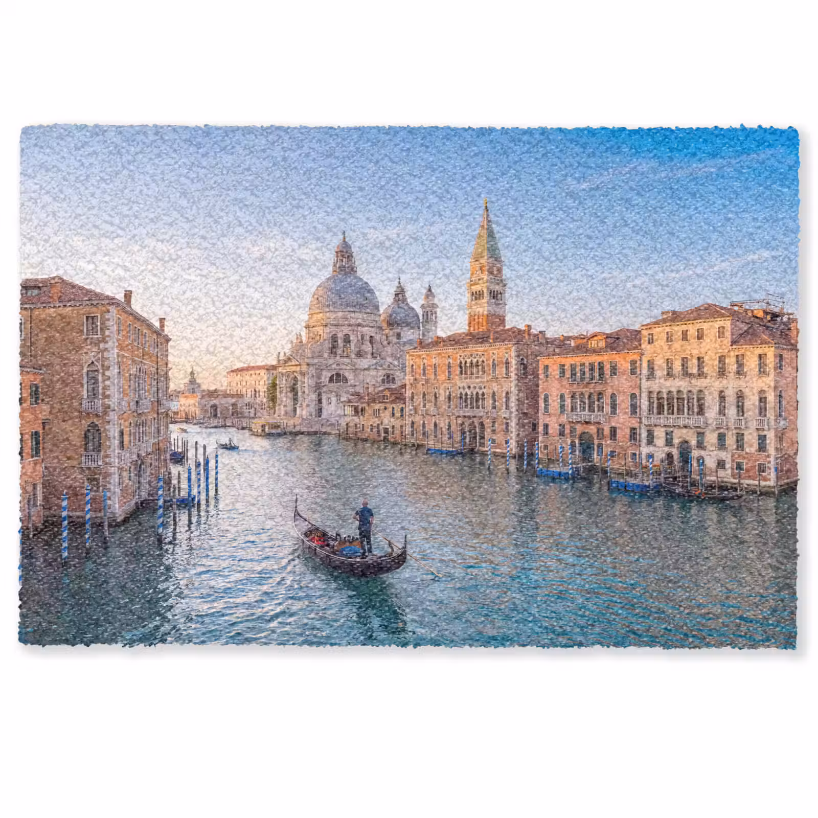 Fußmatte - Gondel – Venedig – Kanal – Stadtansicht – Abendlicht - Gondel - Venetië - Kanaal - Stadsgezicht - Avondlicht Deurmat klein