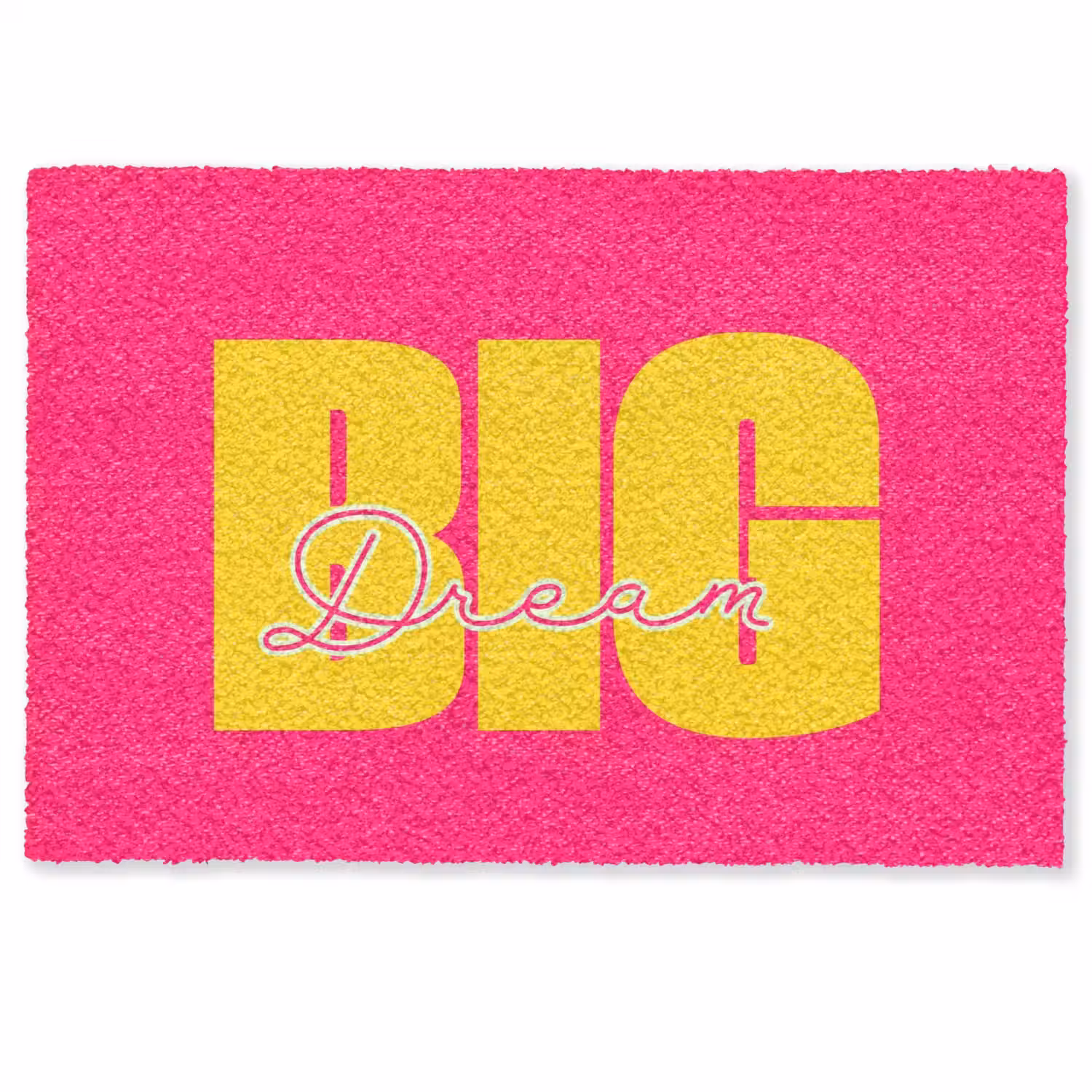 Dream big - Roze - Geel - Minimalistisch Deurmat klein -zkaufland3d