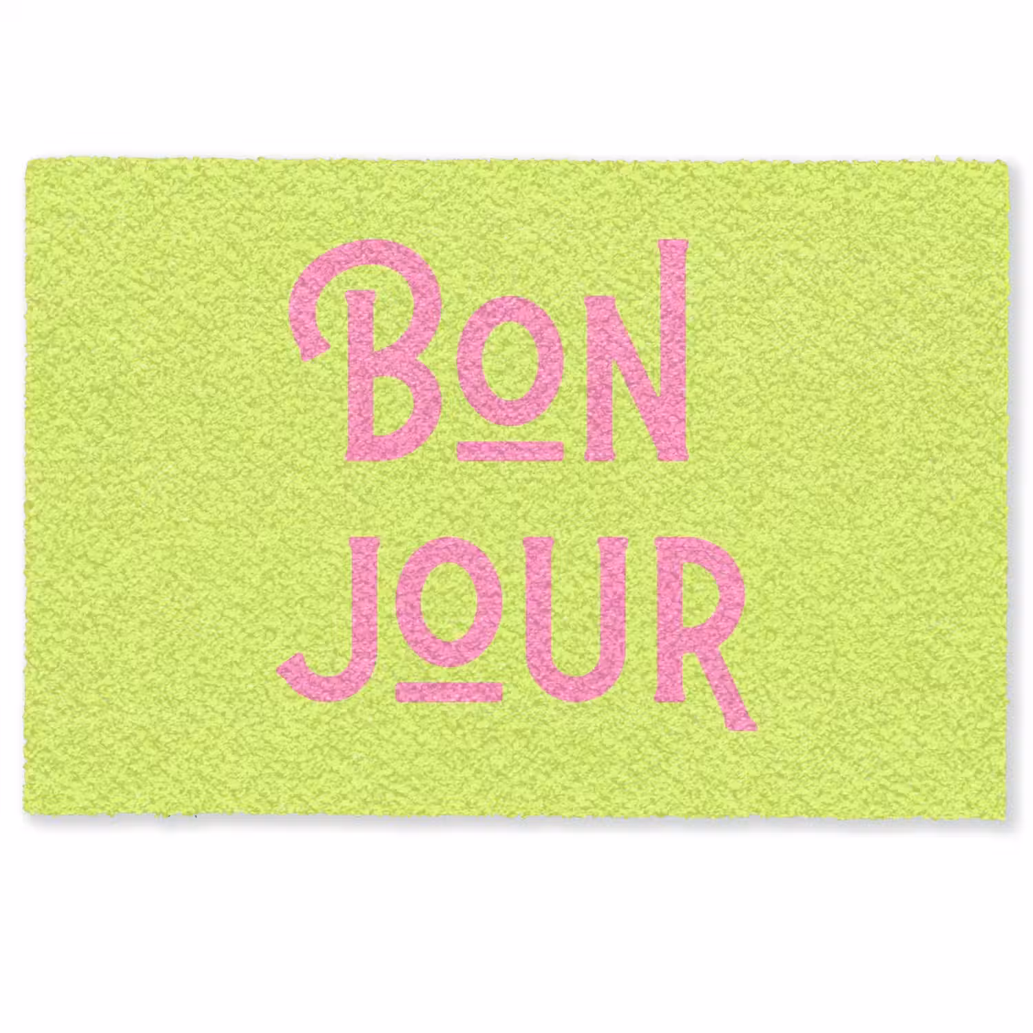 Groen - Roze bonjour - art-deco Deurmat klein -zkaufland3d