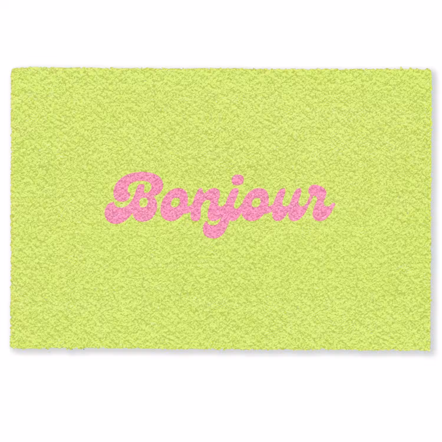 Groen - Roze bonjour - Retro Deurmat klein -zkaufland3d