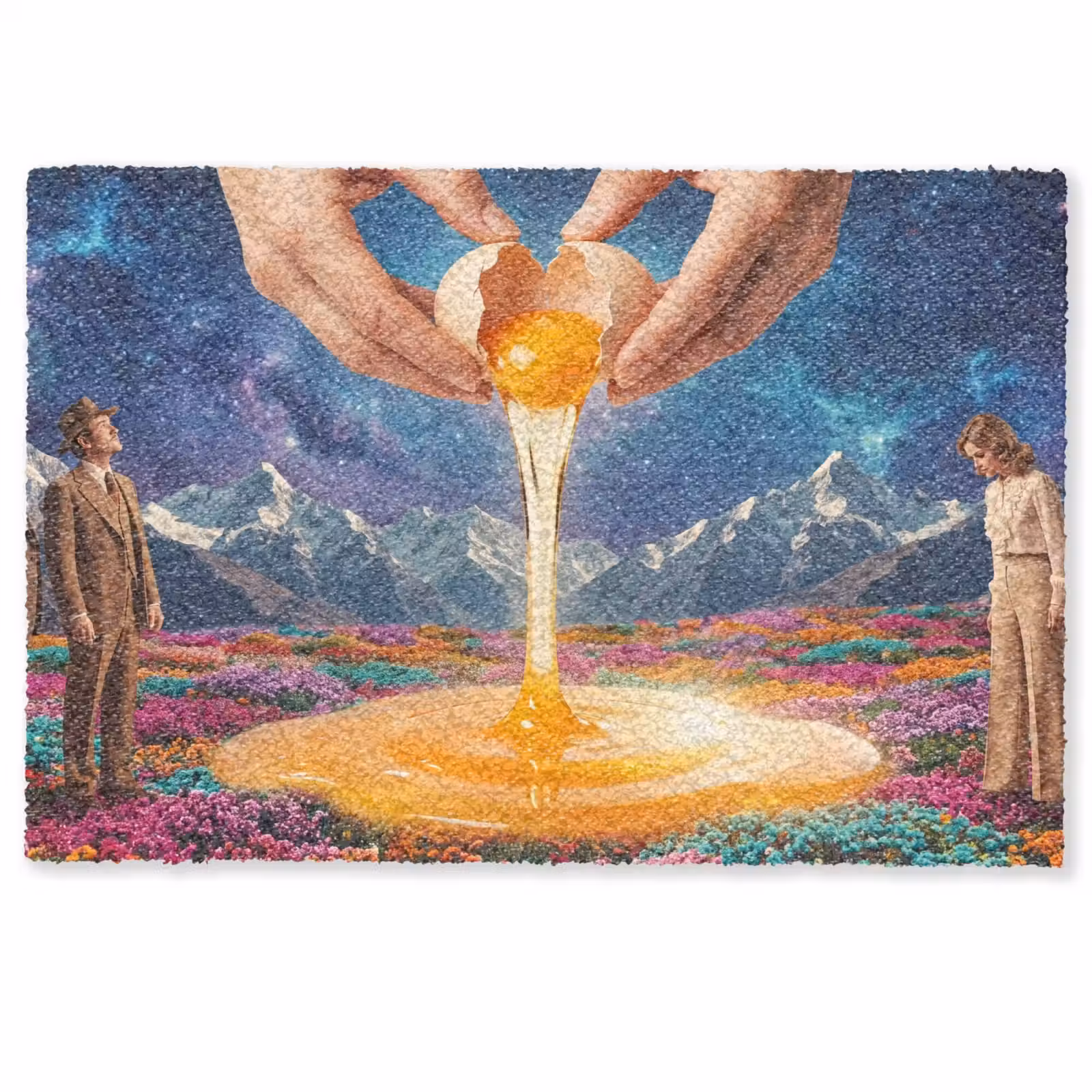 Fußmatte - Hände – Ei – Surrealismus - Handen - Ei - Surrealisme Deurmat klein