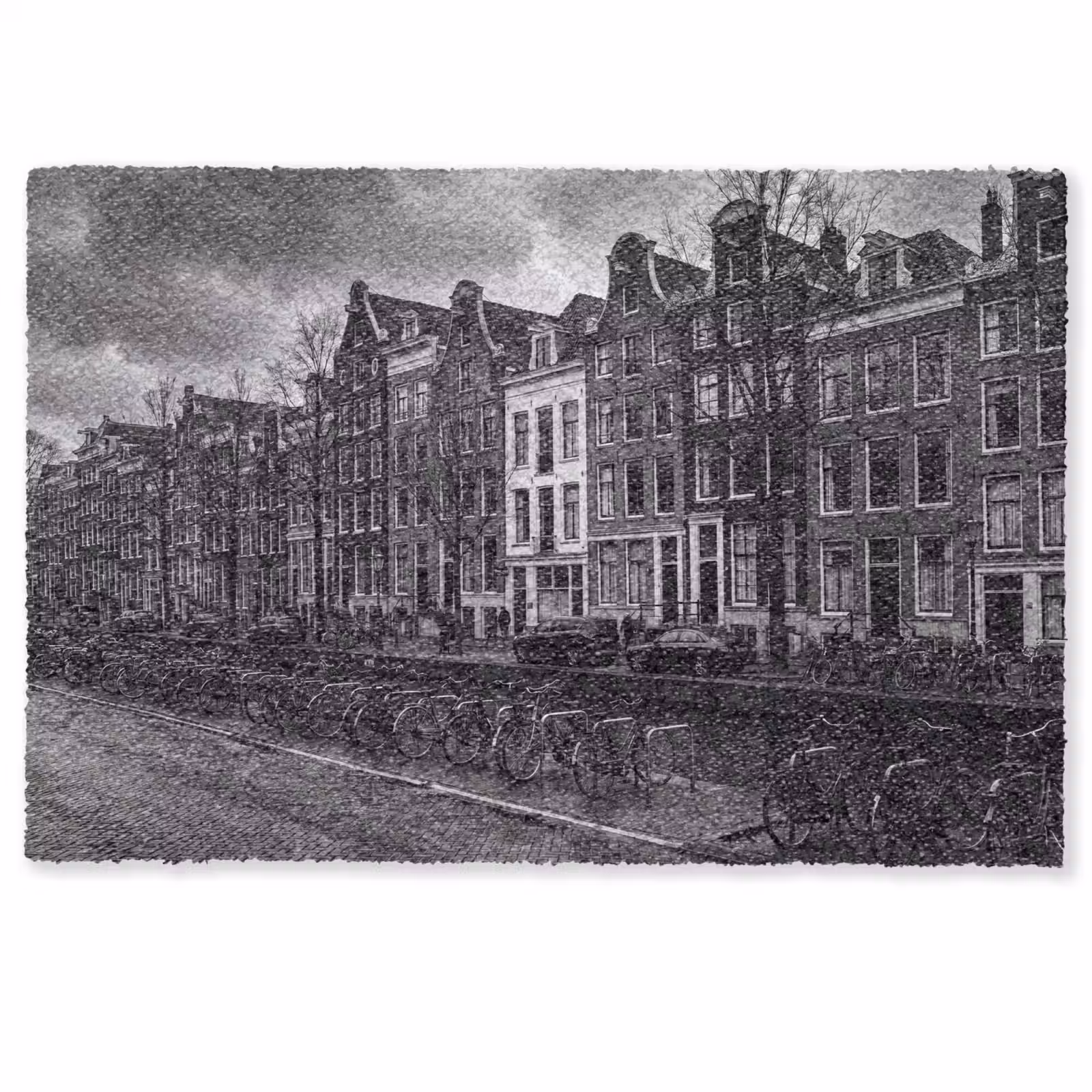 Fußmatte - Haus – Kanal – Amsterdam – Architektur – Schwarz-Weiß - Huis - Gracht - Amsterdam - Architectuur - Zwart-wit Deurmat klein