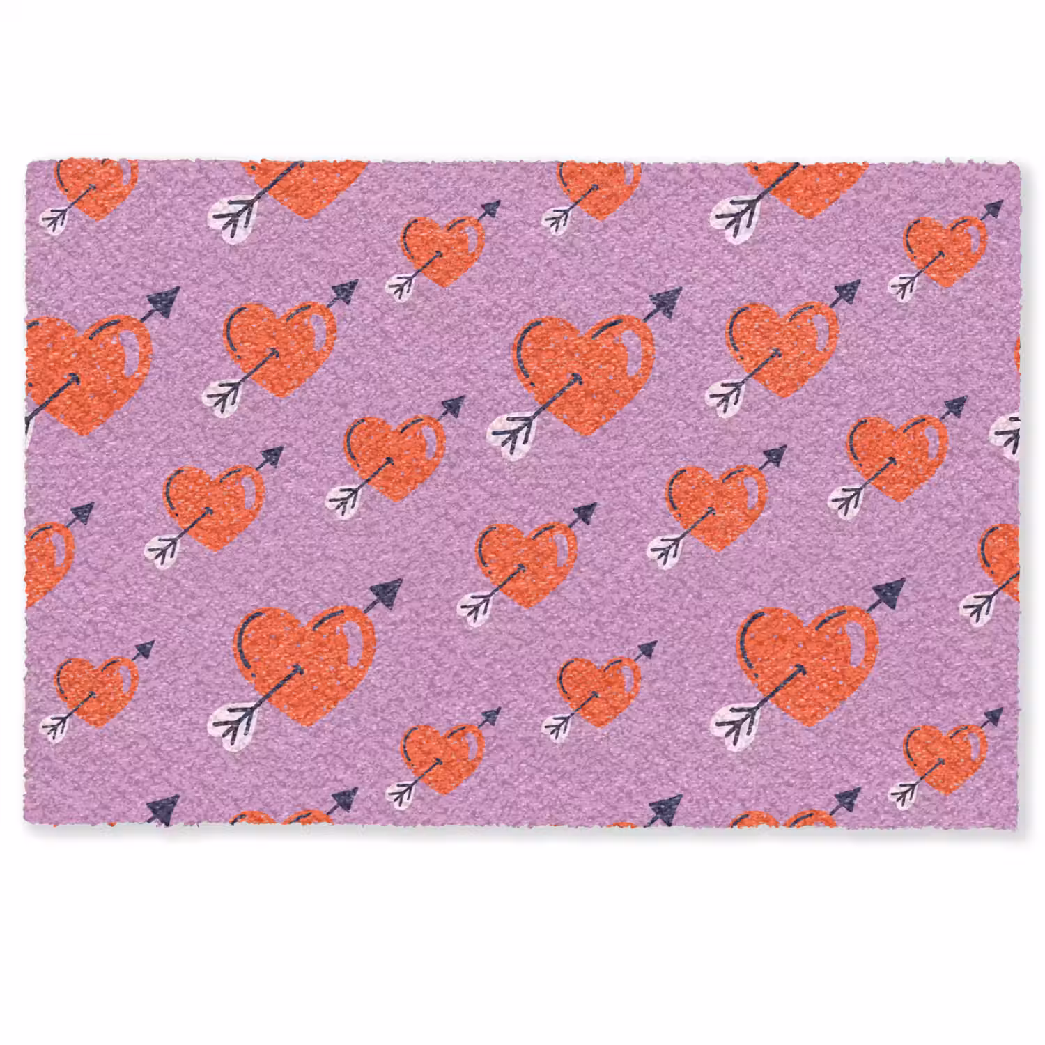 Hartjes - Rood - Paars - Print - Liefde Deurmat klein -zkaufland3d