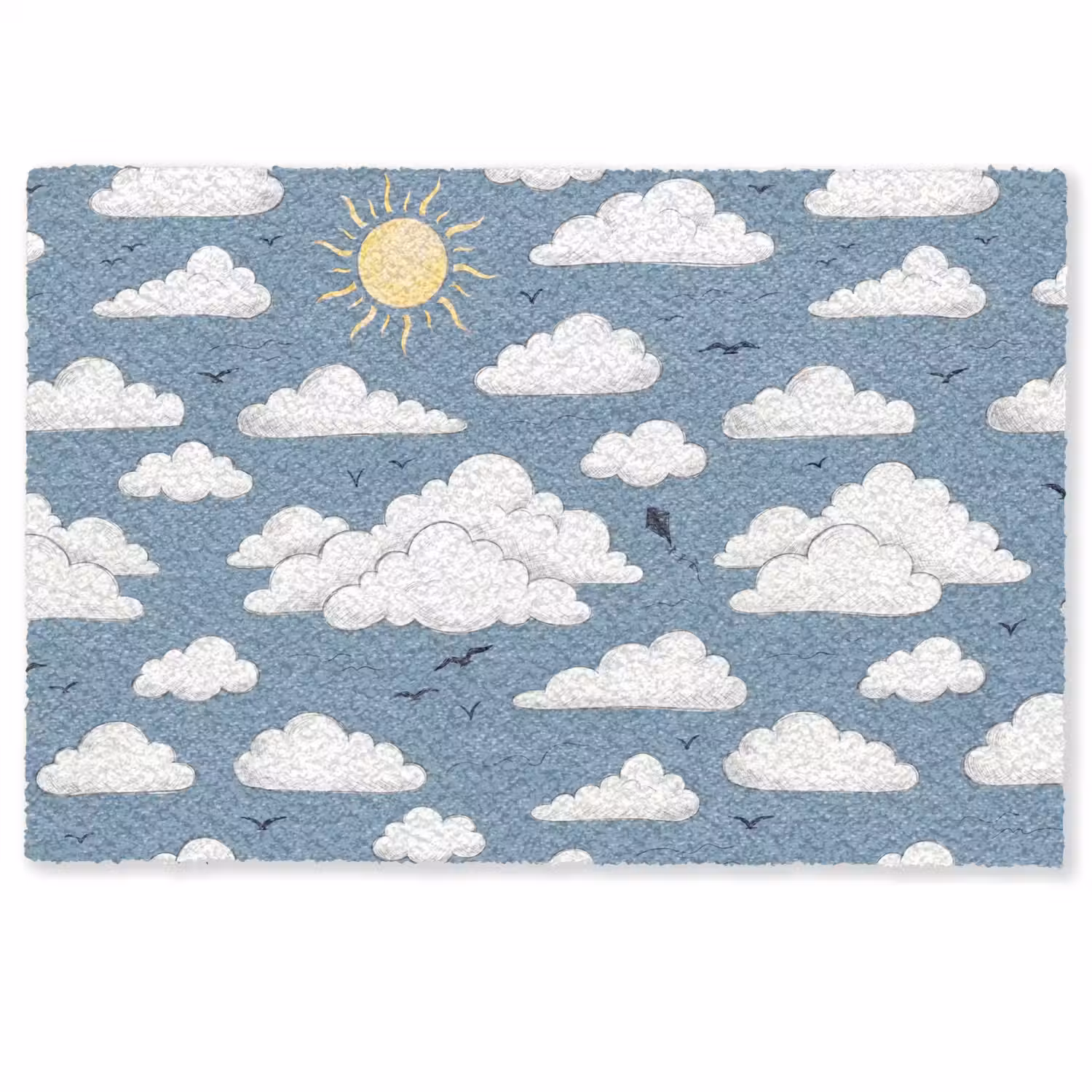 Lucht - Zon - Wolken - Natuur - Blauw Deurmat klein -zkaufland3d