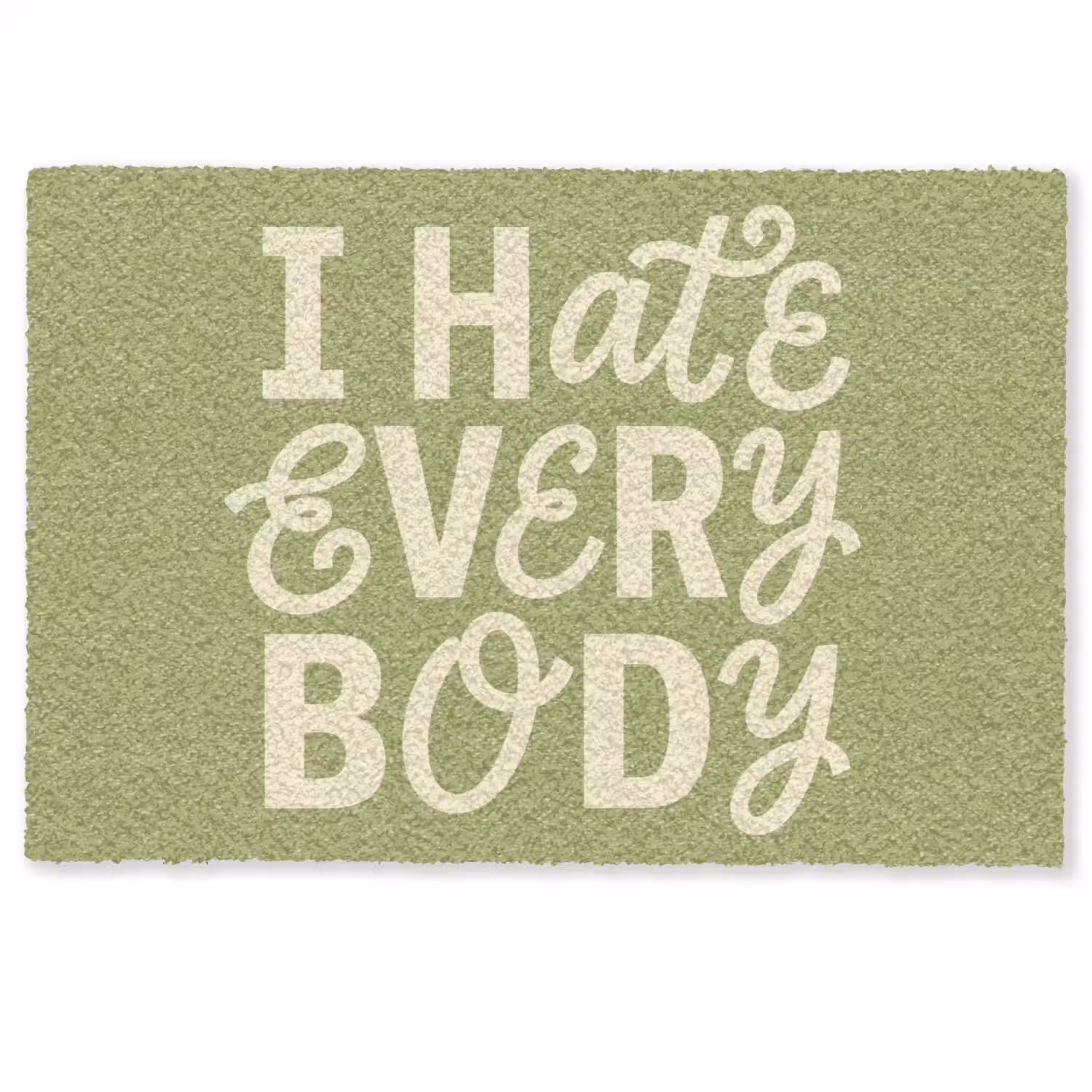 I hate everybody - Groen - Retro Deurmat klein -zkaufland3d