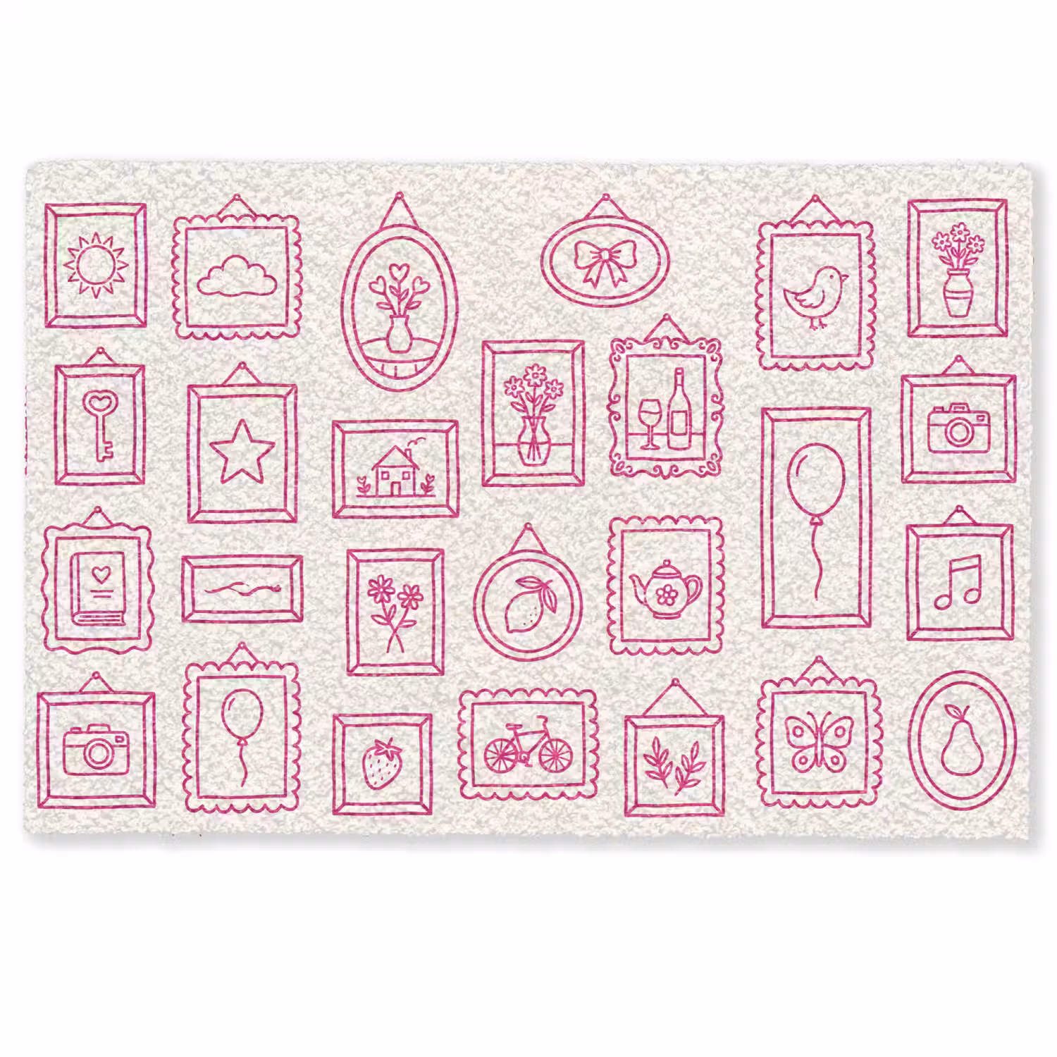 Illustratie - Collectie - Kunst - Minimalistisch - Roze Deurmat klein -zkaufland3d