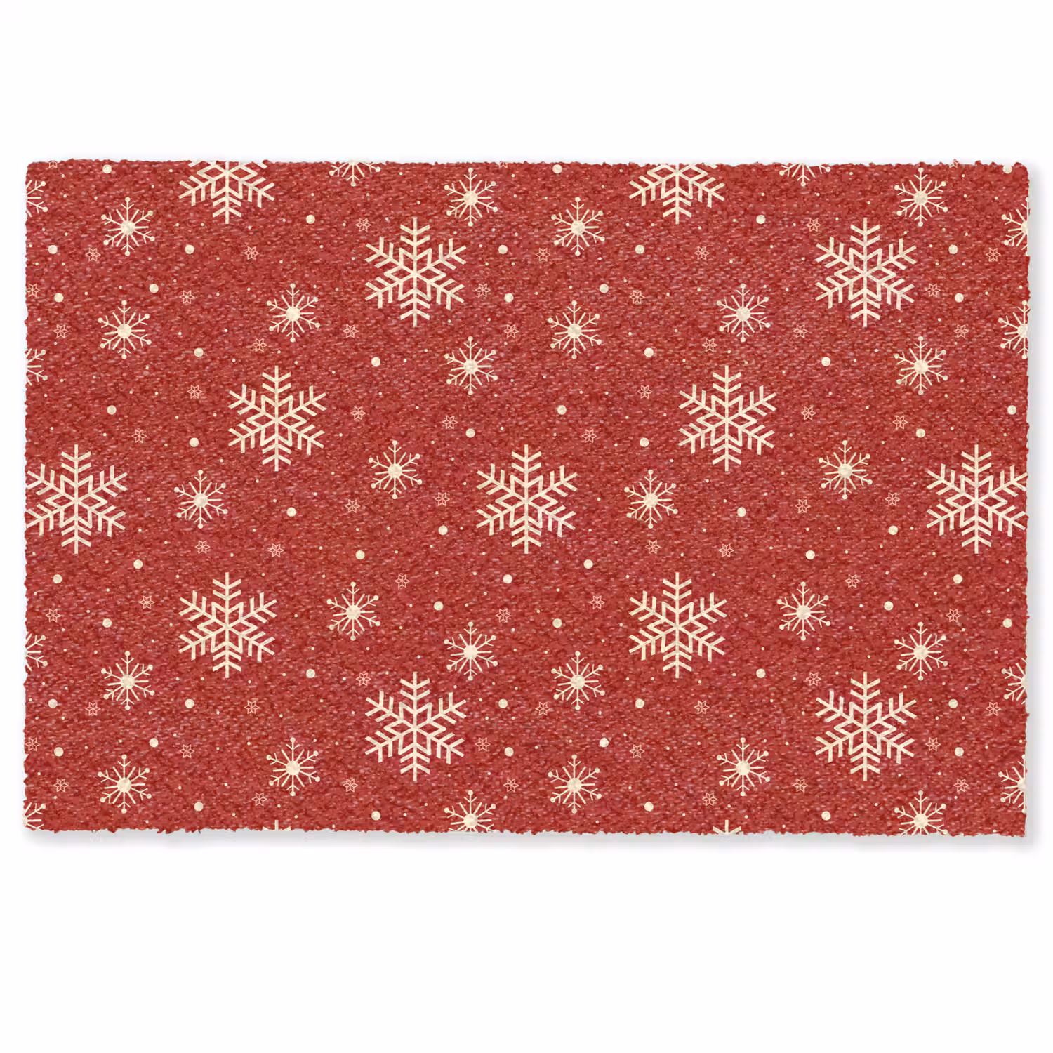 Illustratie - Sneeuwvlokken - Rood Deurmat klein 898 -zkaufland3d
