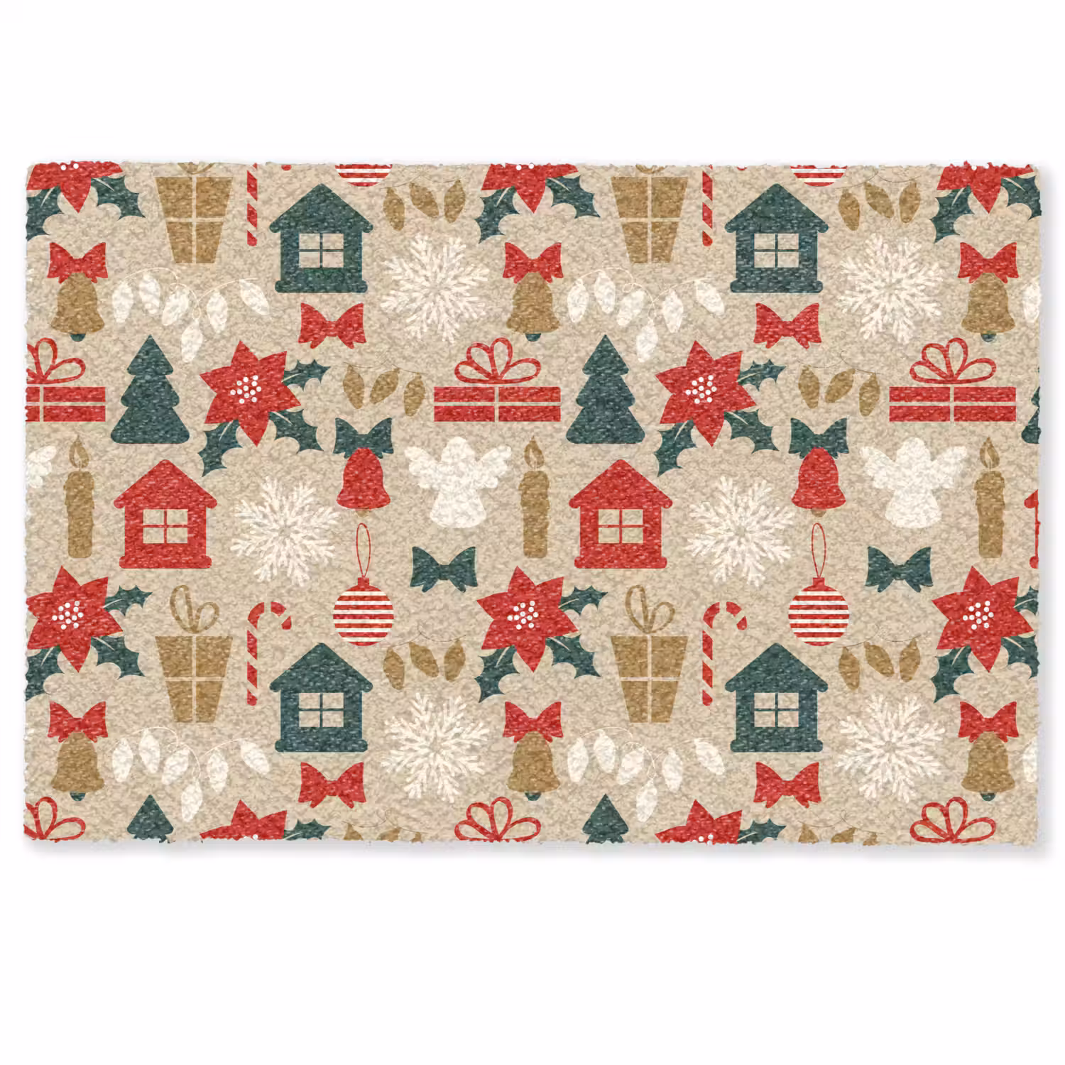 Illustratie - Kerst - Beige Deurmat klein 898 -zkaufland3d