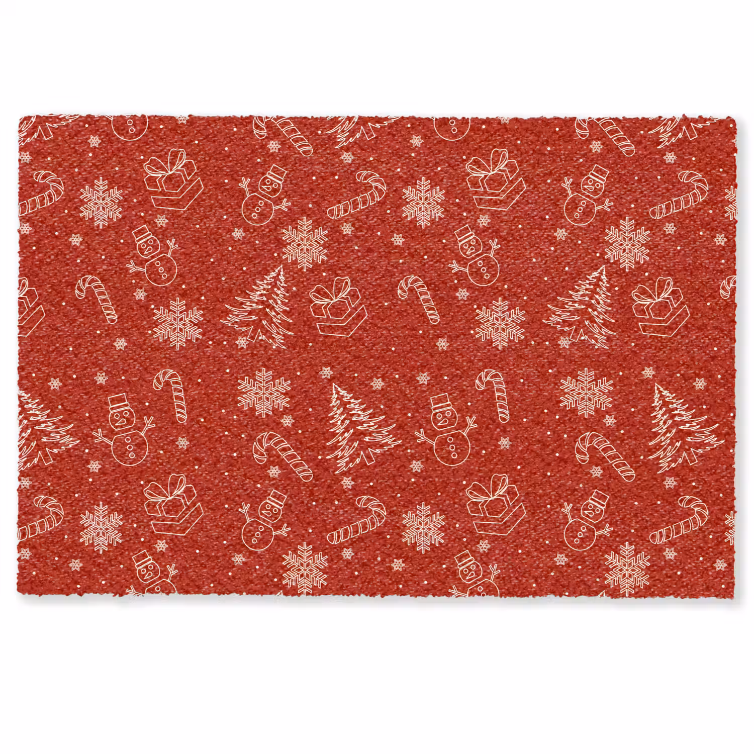 Illustratie - Kerstsymbolen - Rood Deurmat klein 898 -zkaufland3d