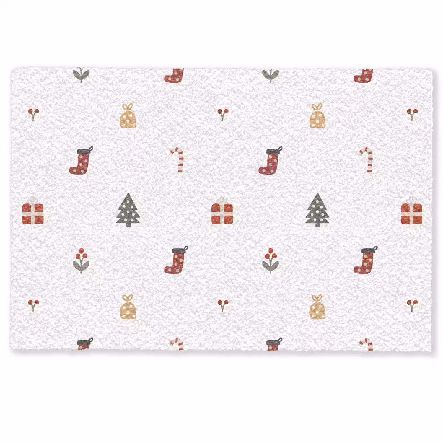 Illustratie - Kerstsymbolen - Wit Deurmat klein 898 -zkaufland3d