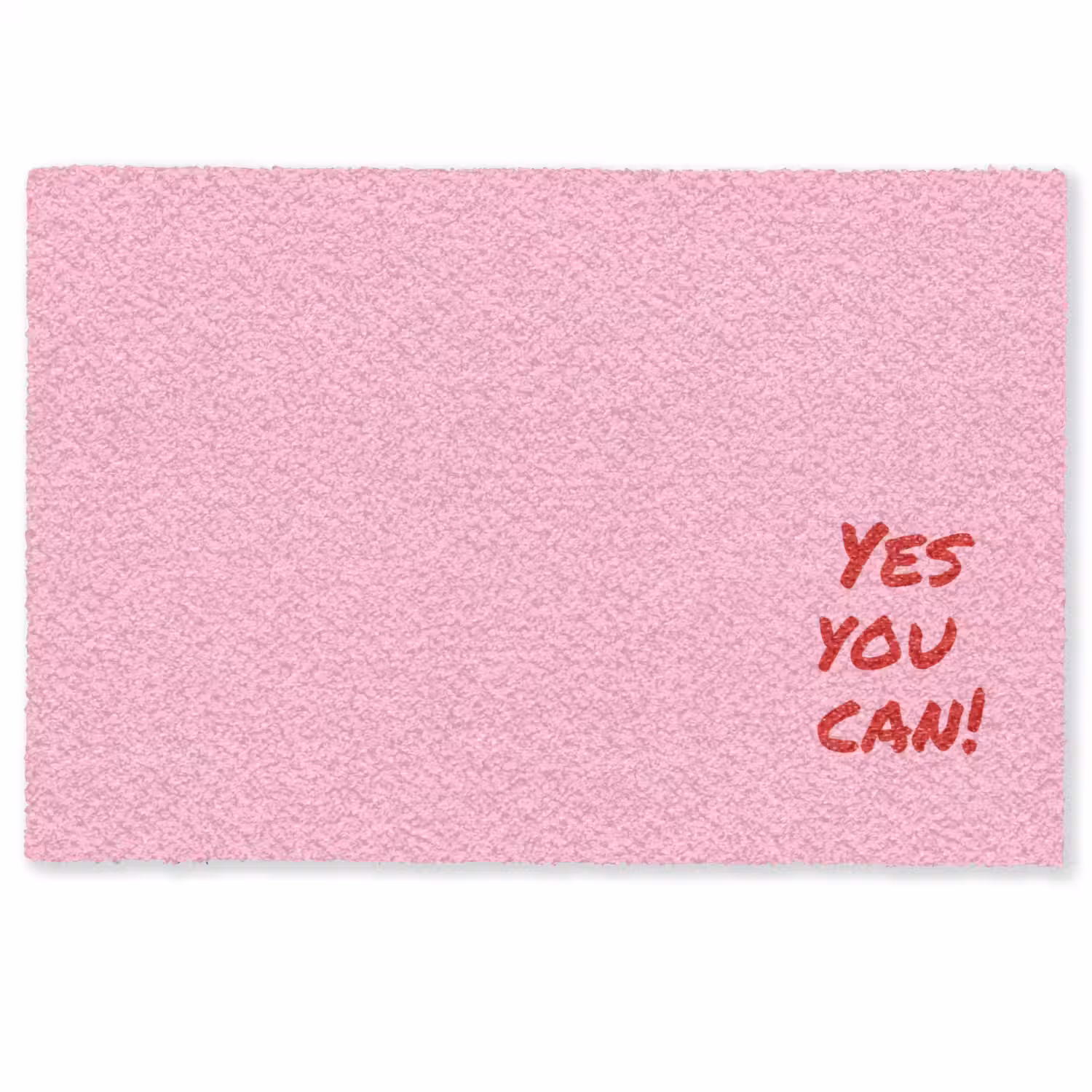 Yes you can do it - Rood - Roze Deurmat klein -zkaufland3d