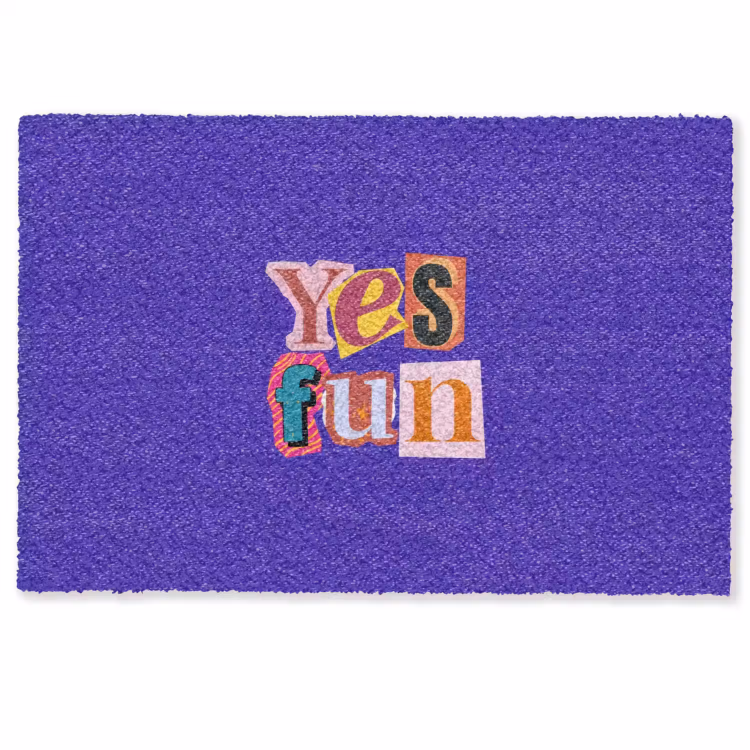Yes fun - Kleurrijk - Collage-stijl Deurmat klein -zkaufland3d