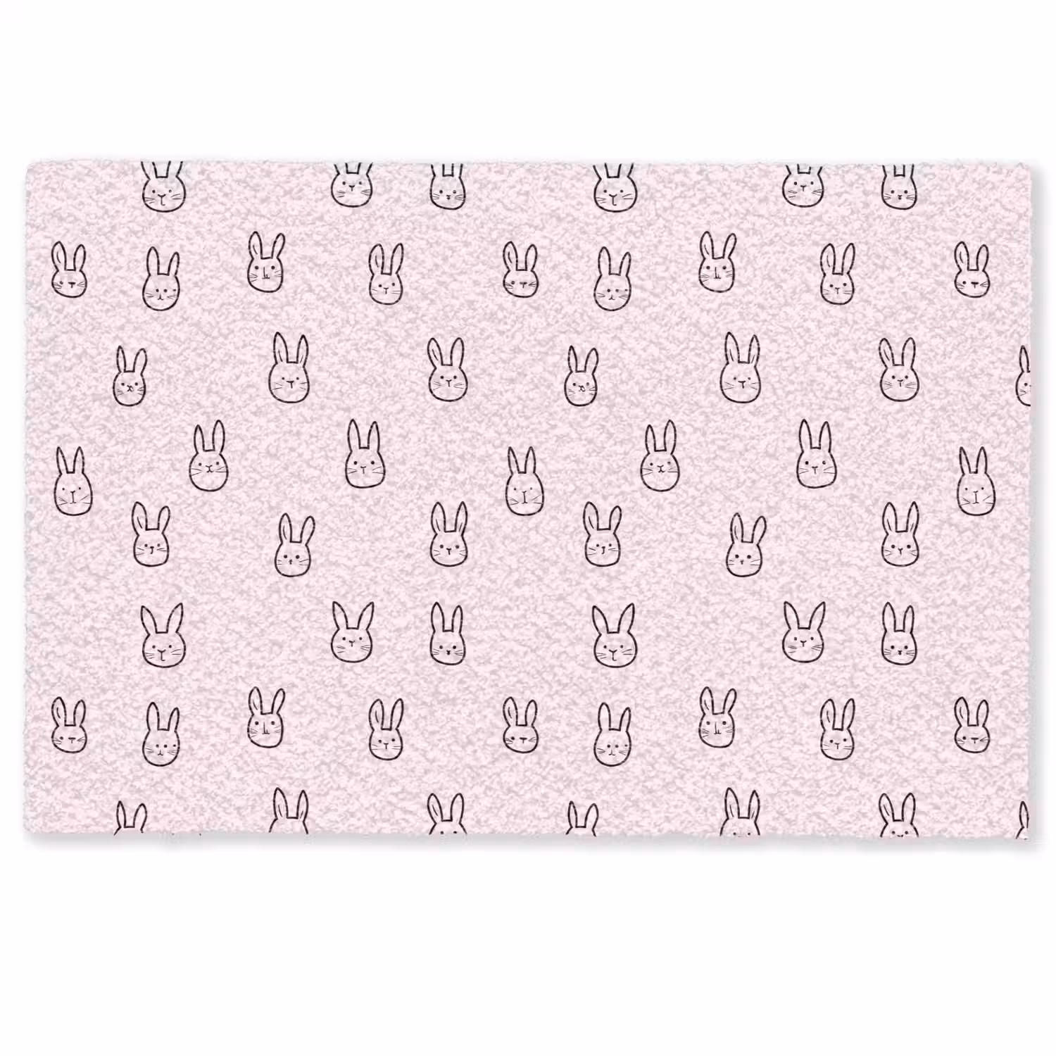 Konijnen - Minimalistisch - Roze Deurmat klein 898 -zkaufland3d