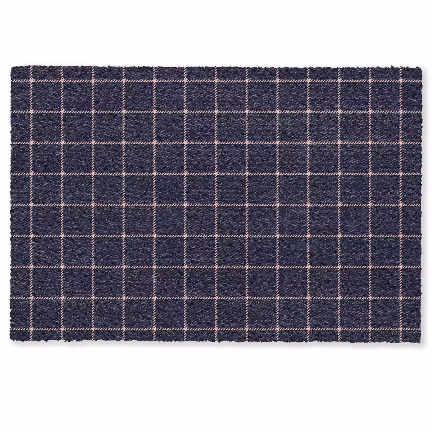 Plaid - Patroon - Blauw - Roze Deurmat klein 898 -zkaufland3d