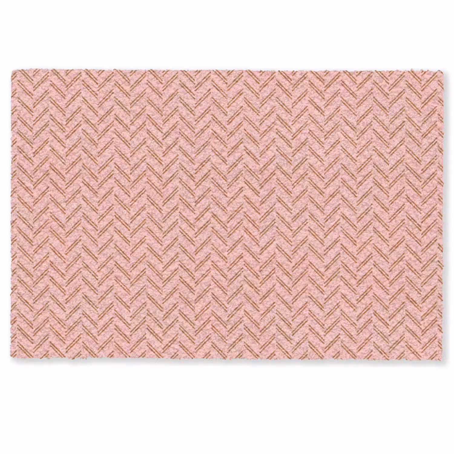 Plaid - Patroon - Visgraad - Roze Deurmat klein 898 -zkaufland3d