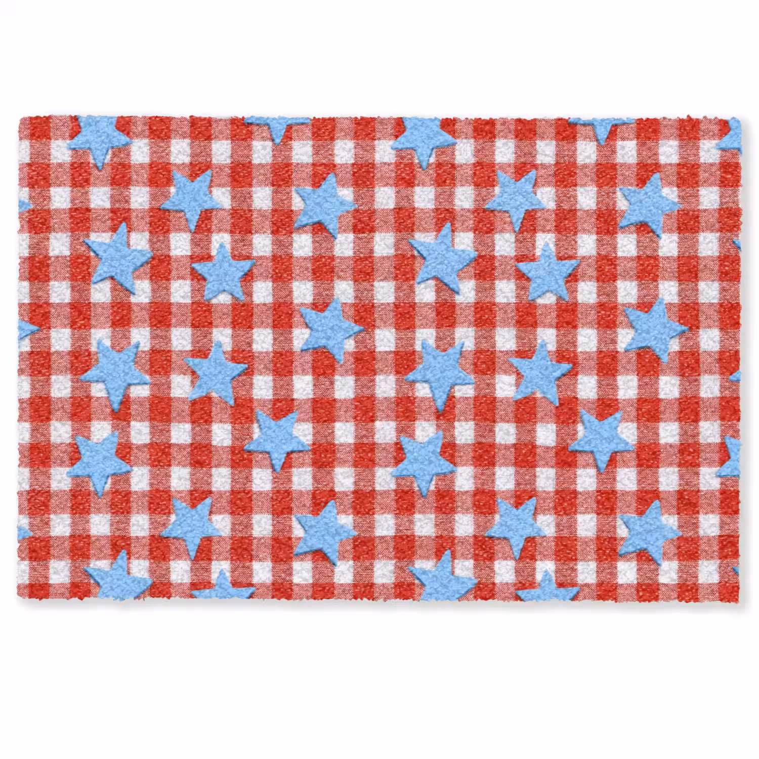 Ruit - Sterren - Rood Deurmat klein 898 -zkaufland3d