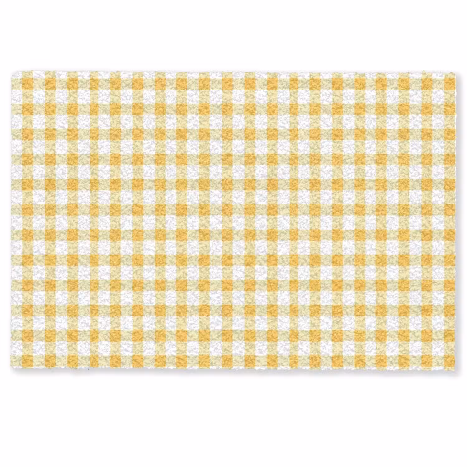 Ruit - Gingham - Klassiek - Geel en Wit Deurmat klein 898 -zkaufland3d