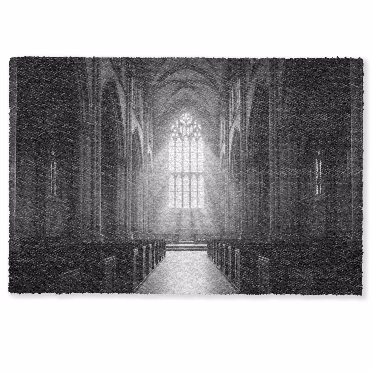 Kerk - Interieur - Lichtstralen - Architectuur - Klassiek Deurmat klein -zkaufland3d