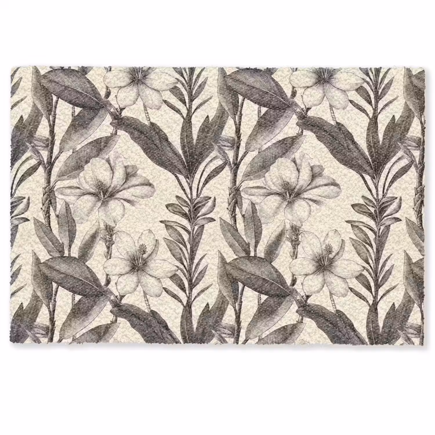 Klassiek - Botanisch - Zwart - Beige Deurmat klein 898 -zkaufland3d