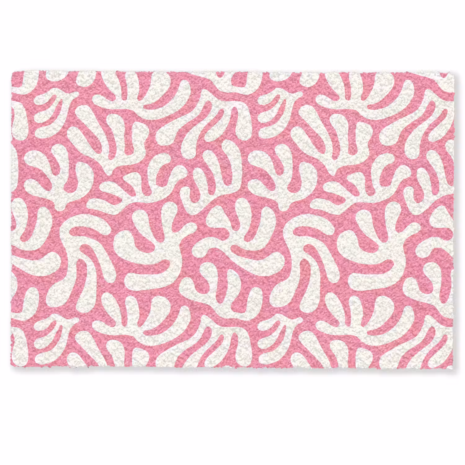 Koraal - Patroon - Roze - Wit - Minimalistisch Deurmat klein -zkaufland3d