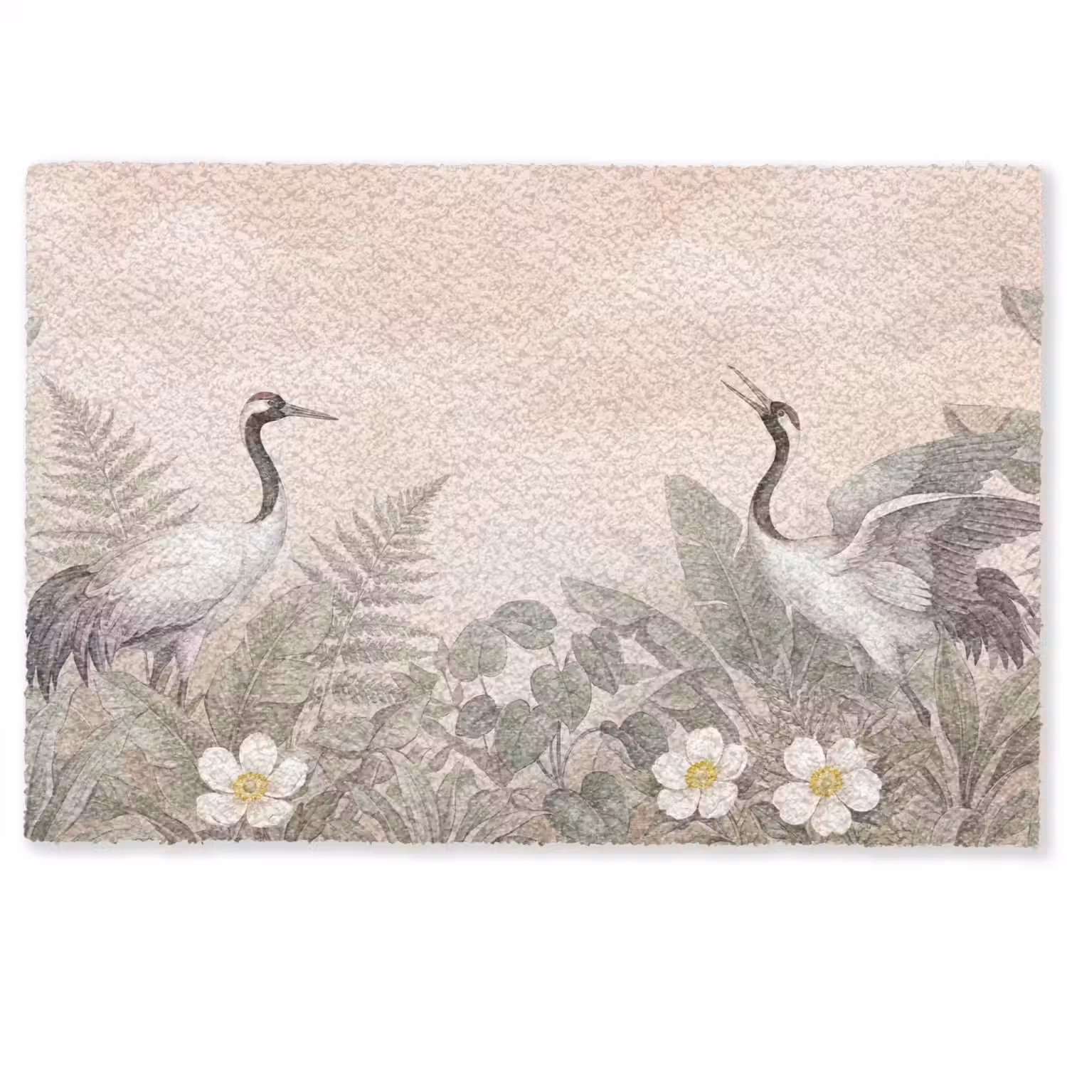 Kraanvogels - Natuur - Roze Deurmat klein -zkaufland3d