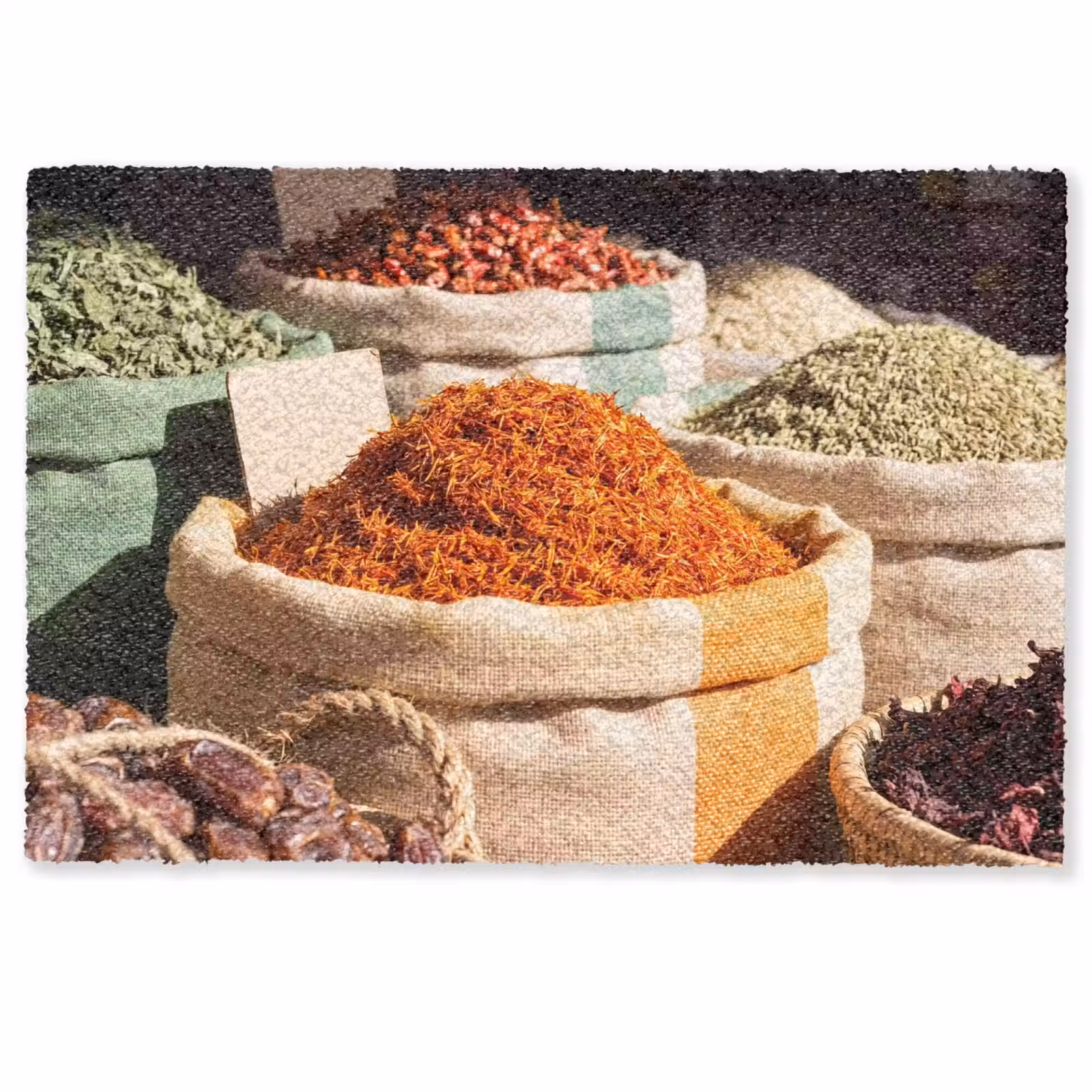 Fußmatte - Kräuter – Markt – Farbenfroh - Kruiden - Markt - Kleurrijk Deurmat klein