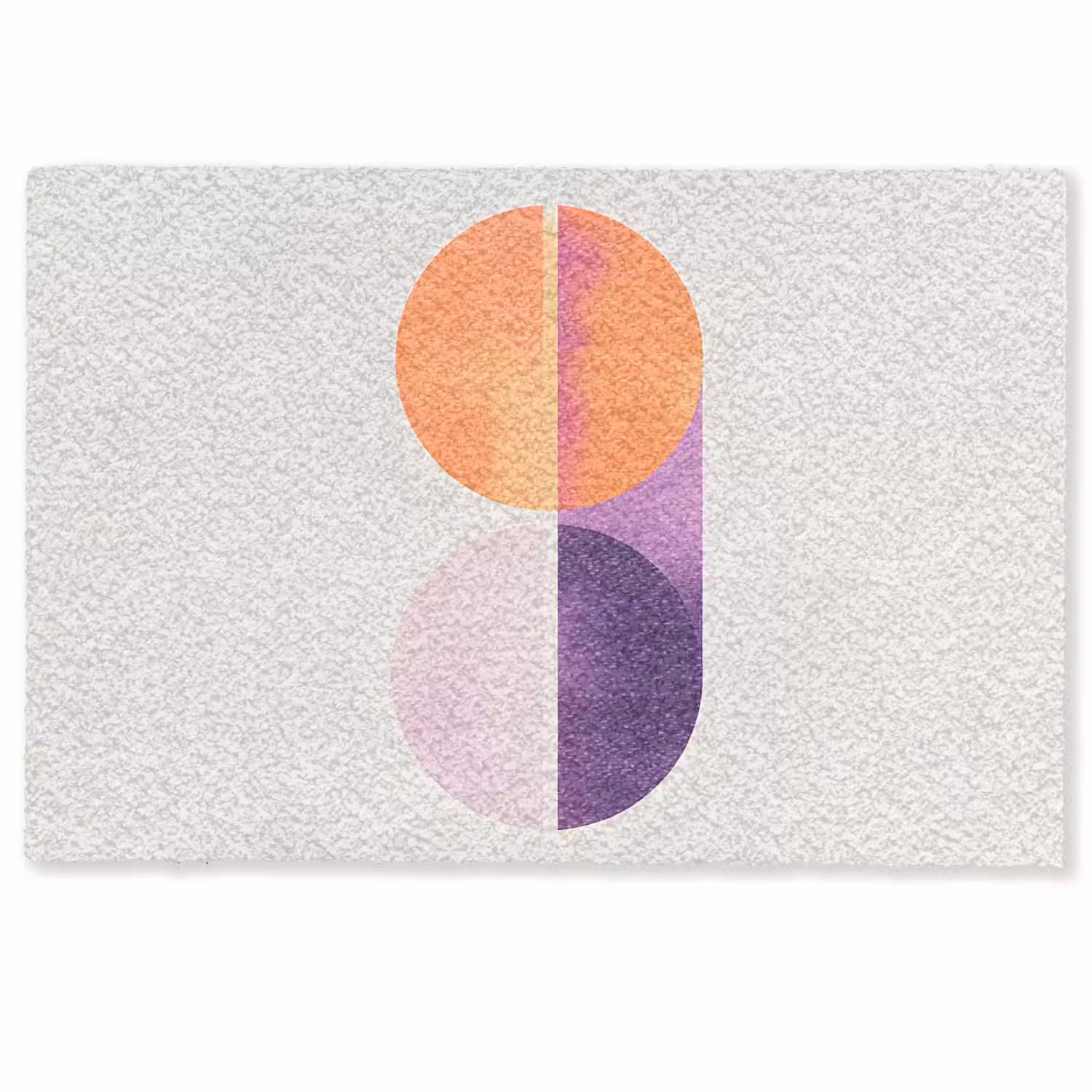 Cirkels - Abstract - Paars Deurmat klein -zkaufland3d