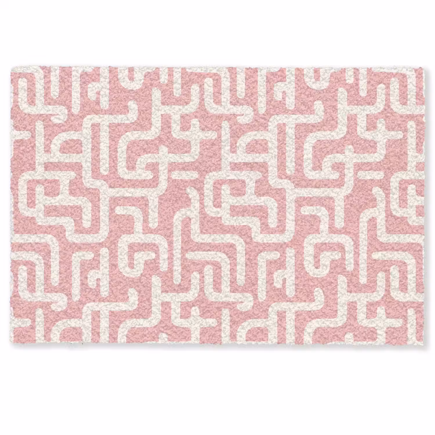 Doolhofpatroon - Roze - Wit - Abstract Deurmat klein 898 -zkaufland3d