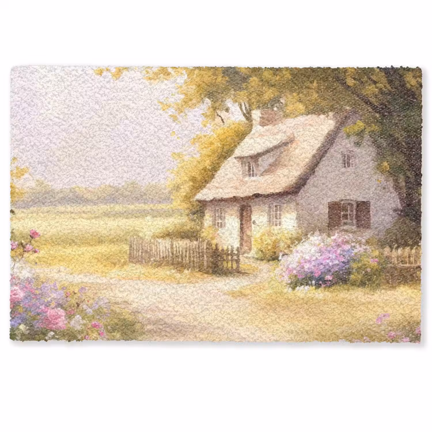 Huisje - Hout - Bloemen Deurmat klein -zkaufland3d