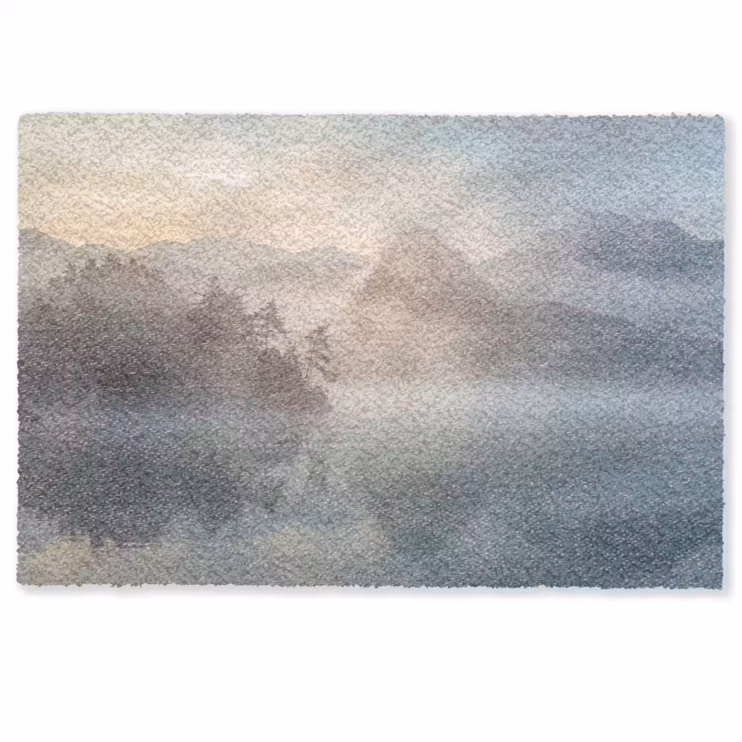 Landschap - Bergen - Mist - Water - Natuur Deurmat klein -zkaufland3d