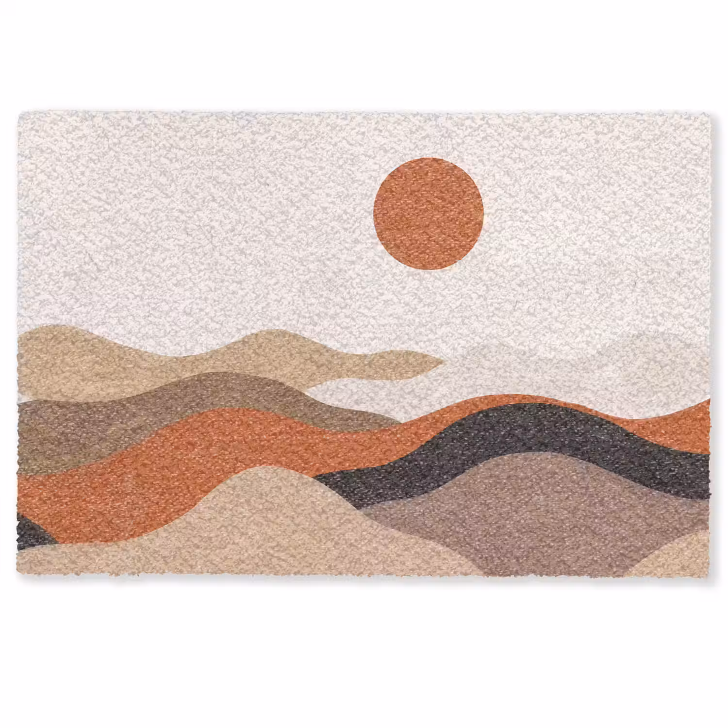 Landschap - Heuvels - Zon - Abstract - Oranje Deurmat klein -zkaufland3d