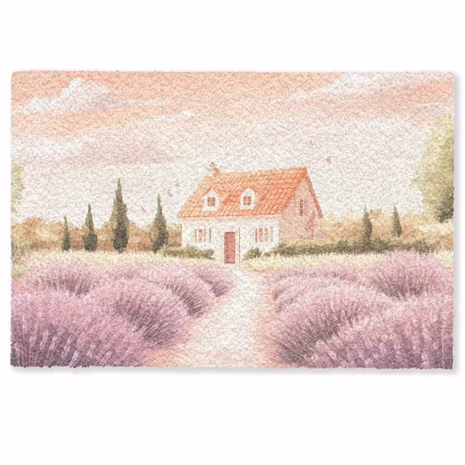 Lavendelveld - Huis - Paars Deurmat klein -zkaufland3d