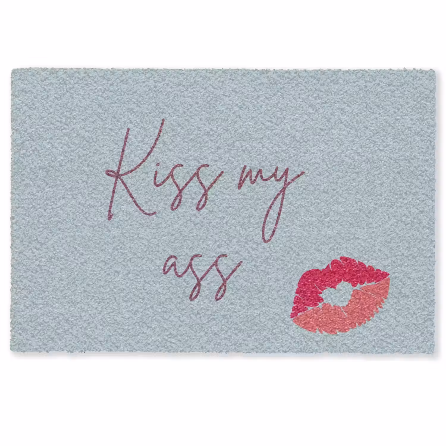 Kiss my ass - Lip - Blauw Deurmat klein -zkaufland3d