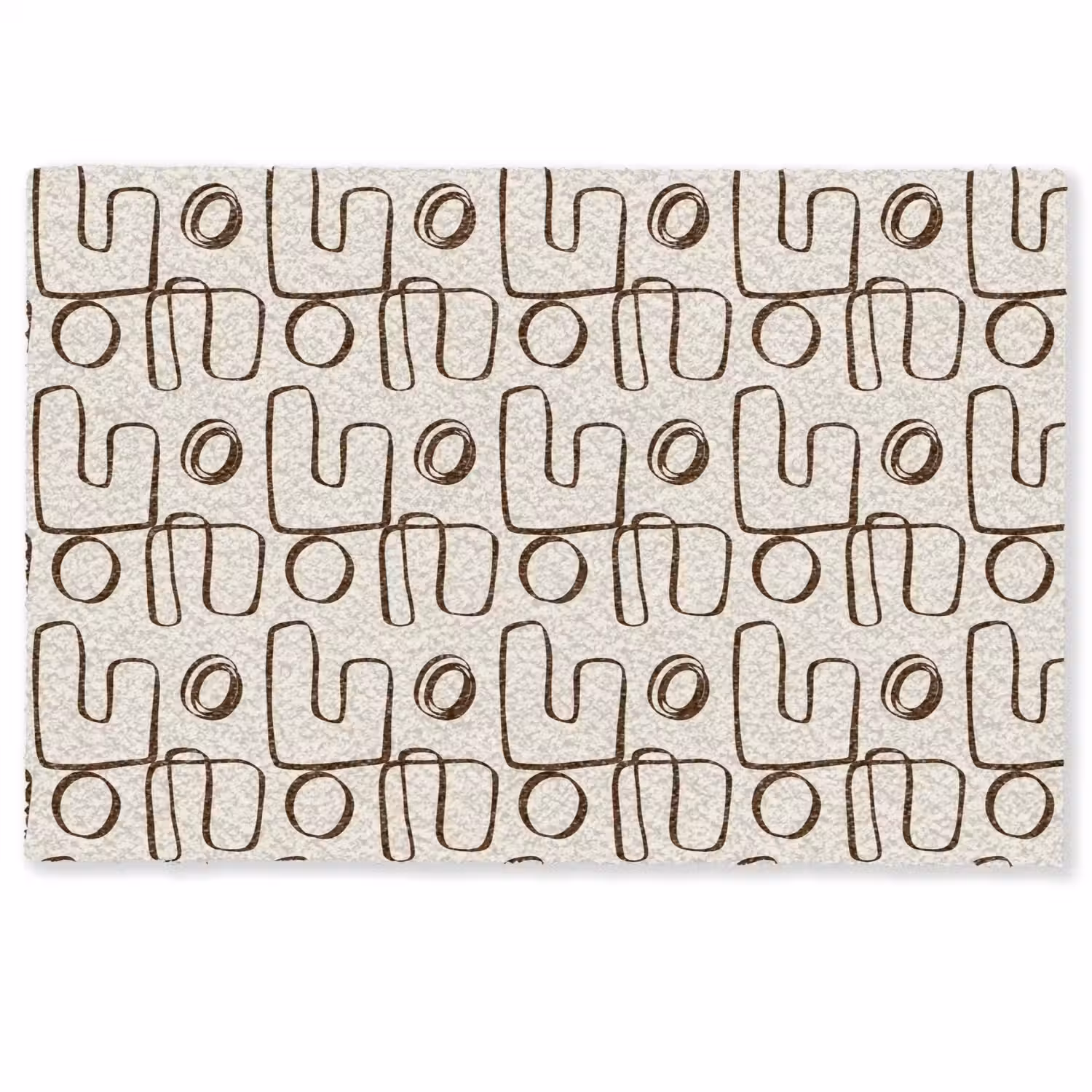 Lijnen - Beige - Patroon - Donkerbruin Deurmat klein 898 -zkaufland3d