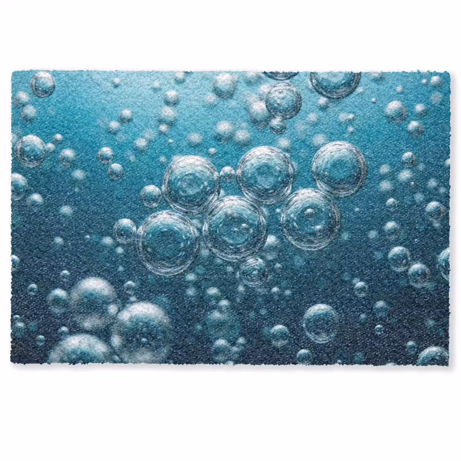 Luchtbellen - Dynamisch - Blauw Deurmat klein -zkaufland3d