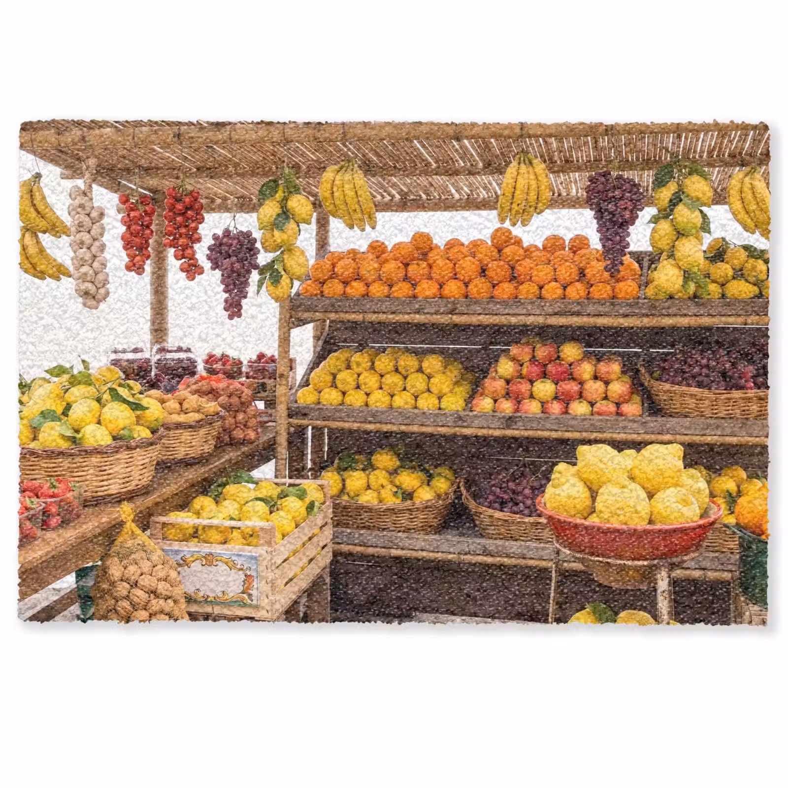 Fußmatte - Marktstand – Obst – Frisch - Marktkraam - Fruit - Vers Deurmat klein