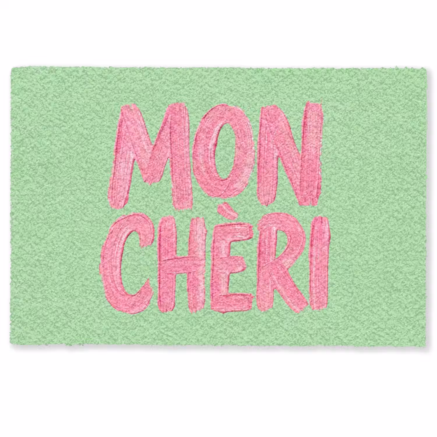 Mon cheri - Groen - Roze Deurmat klein -zkaufland3d
