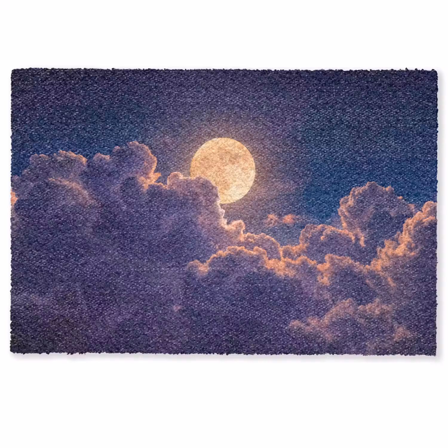 Maan - Wolken - Nacht - Oranje Deurmat klein -zkaufland3d