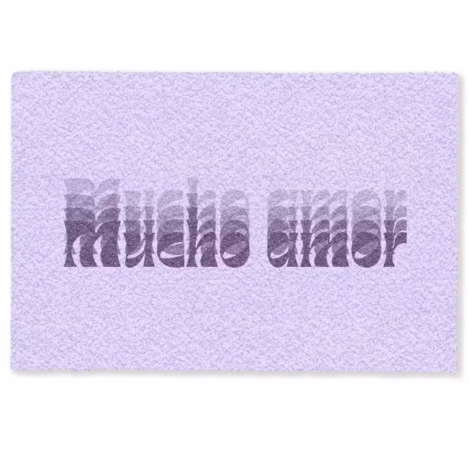 Mucho amor - Paars - Gelaagde letters Deurmat klein -zkaufland3d