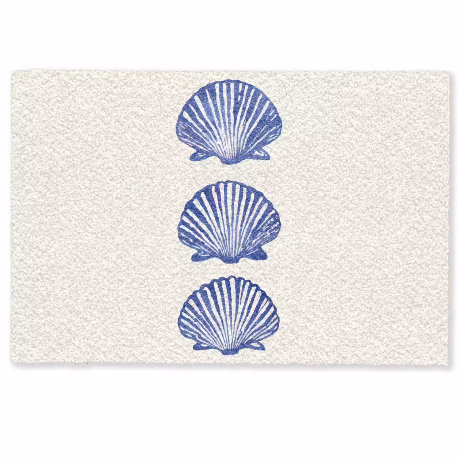 Schelpen - Blauw - Patroon Deurmat klein -zkaufland3d
